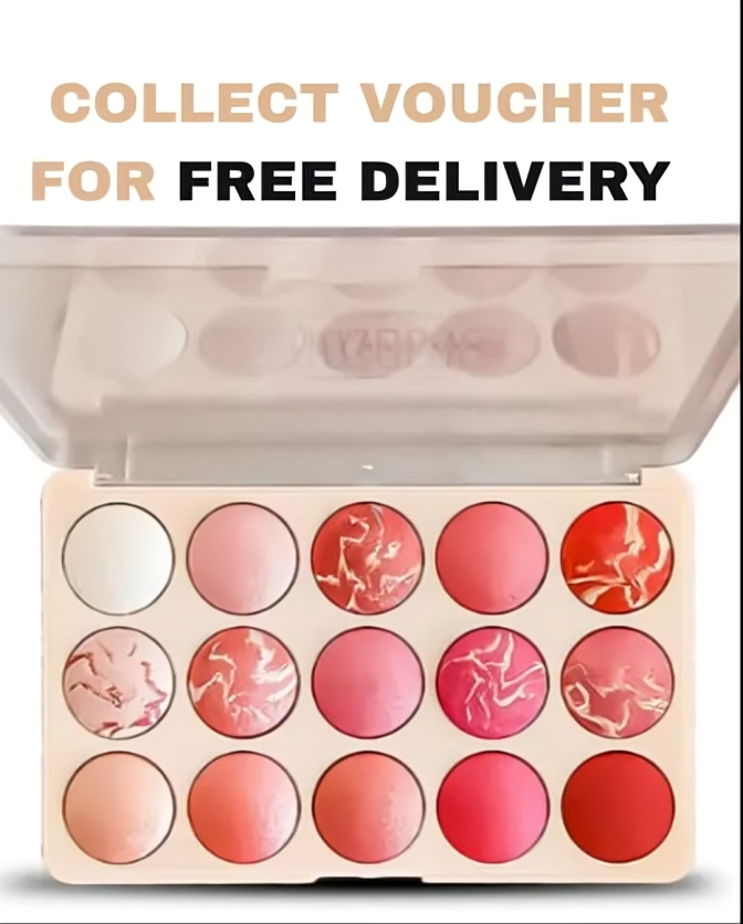 Miss Yaho Highlighter and Blusher Palette – 15 Shades