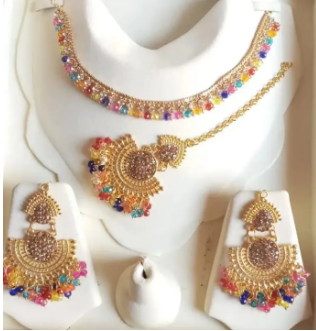 Traditional Gold-Plated Maharashtrian  Jewelry Set