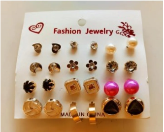 Heart-Shaped 36 Pairs Cute Stud Earrings Set – Multidesign
