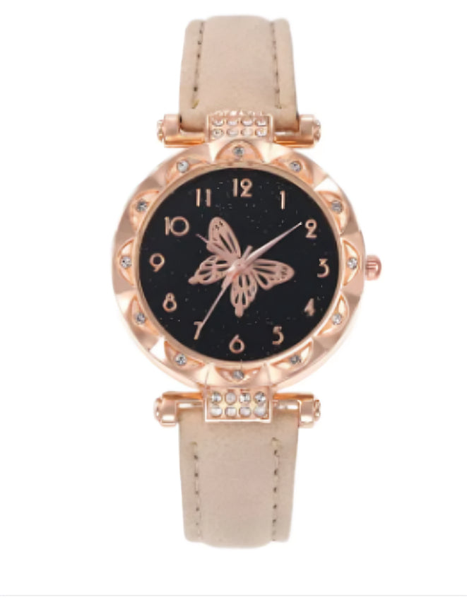 Elegant Butterfly Watch & Jewelry Gift Set for Women