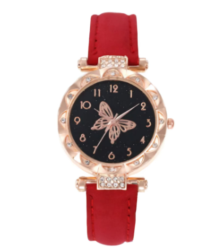 Elegant Butterfly Watch & Jewelry Gift Set for Women