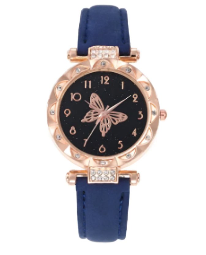 Elegant Butterfly Watch & Jewelry Gift Set for Women