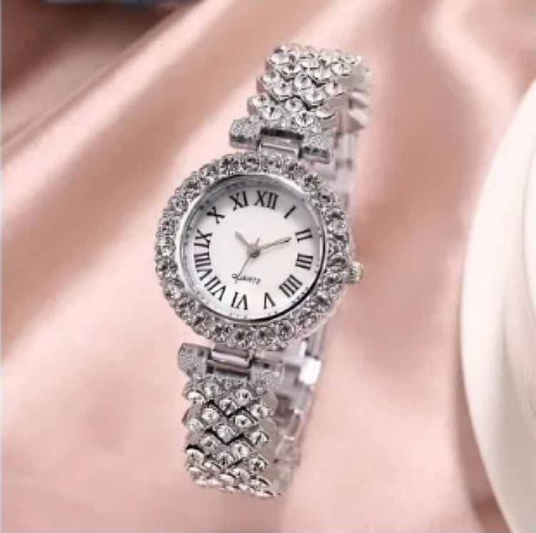 Luxury Crystal Watch & Bracelet Set for Women