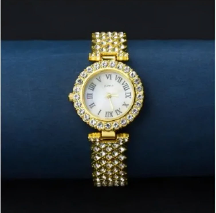 Luxury Crystal Watch & Bracelet Set for Women