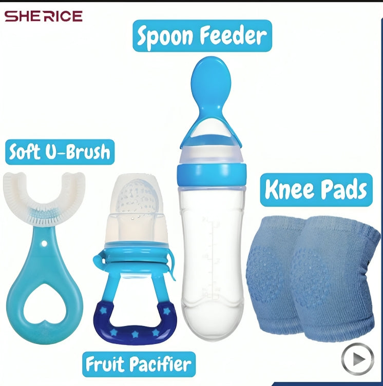 Baby Care Essentials Set – 5-in-1 Feeding & Safety Kit
