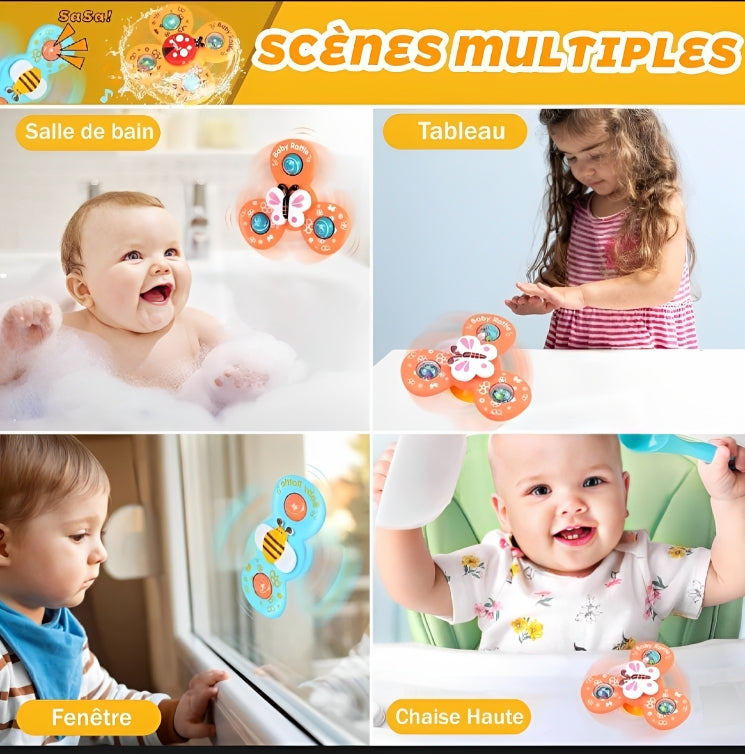 Multi-Function Baby Spinner Toy with Suction Cup