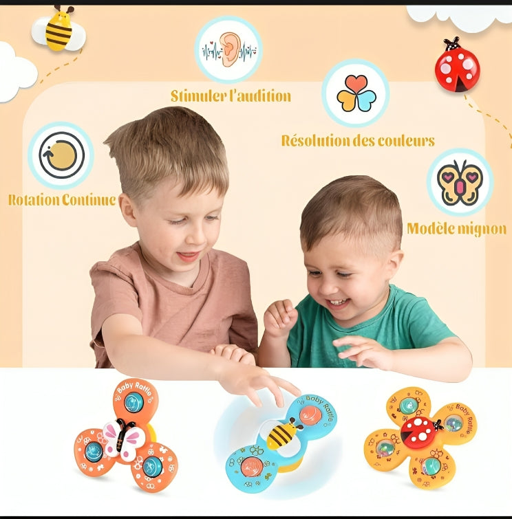 Multi-Function Baby Spinner Toy with Suction Cup