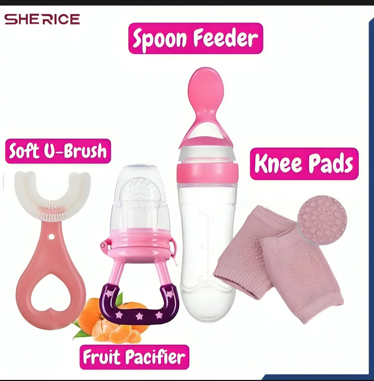 Baby Care Essentials Set – 5-in-1 Feeding & Safety Kit