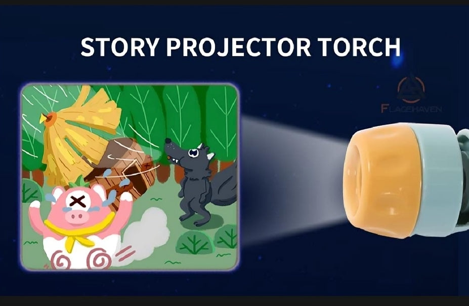 Kids Projection Torch with Animal Slide Discs