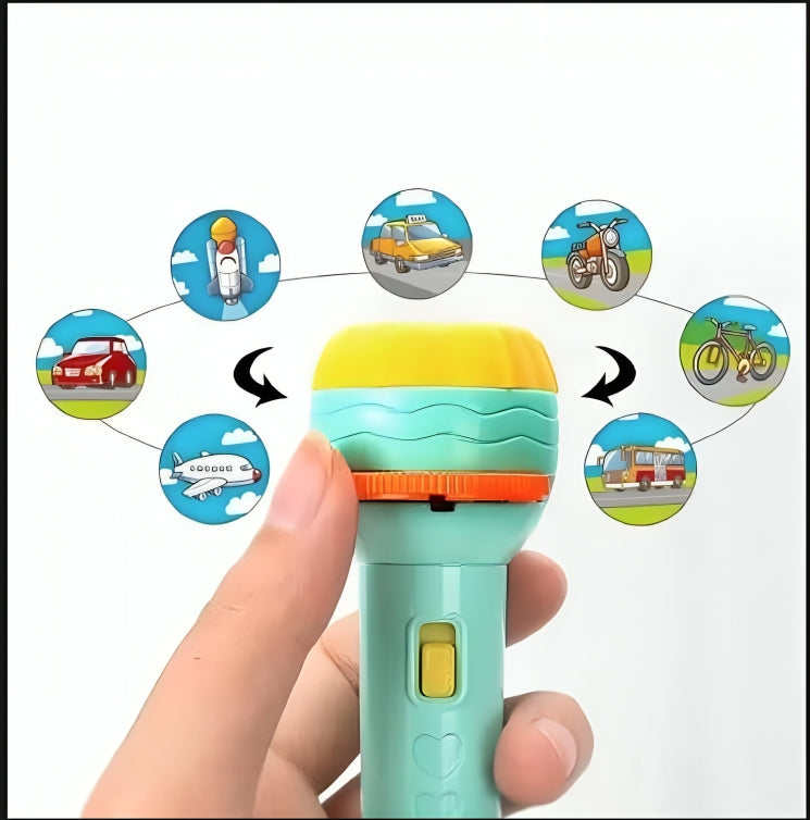 Kids Projection Torch with Animal Slide Discs